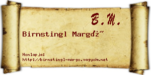 Birnstingl Margó névjegykártya